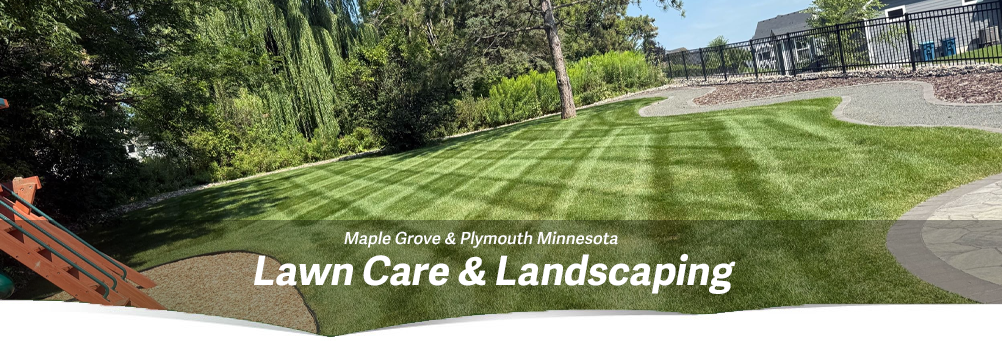 A freshly cut lawn at a suburban property in Plymouth, Minnesota.